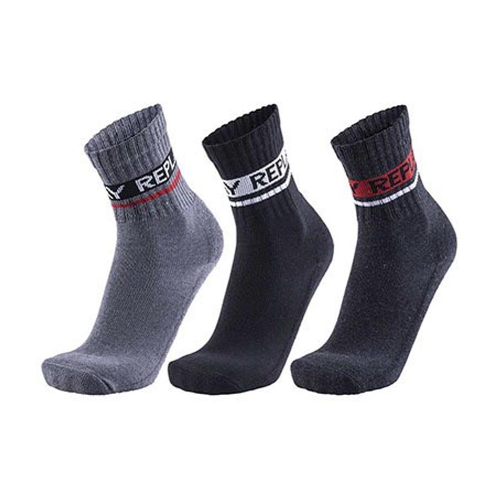 Replay Unisex Tennissocken mit Logo für Erwachsene (3er-Pack)