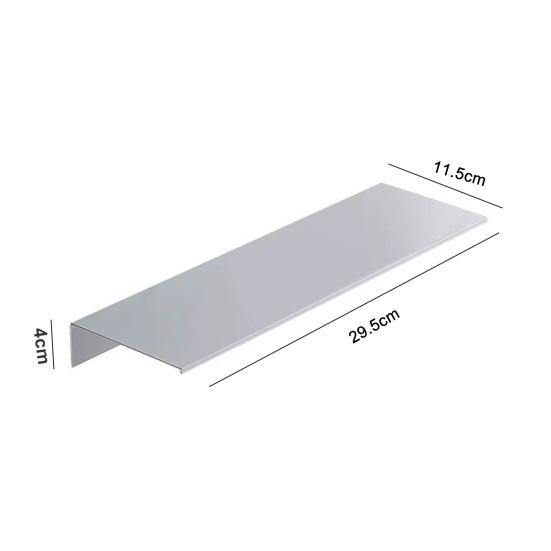 Väggfäste Badrum Flytande hylla Stansfri självhäftande Kraftig aluminiumlegering Multifunktionell förvaringsställ Hållare Organizer Hemtillbehör