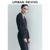 UR Retro Hong Kong Style Metal Buckle Denim Dress