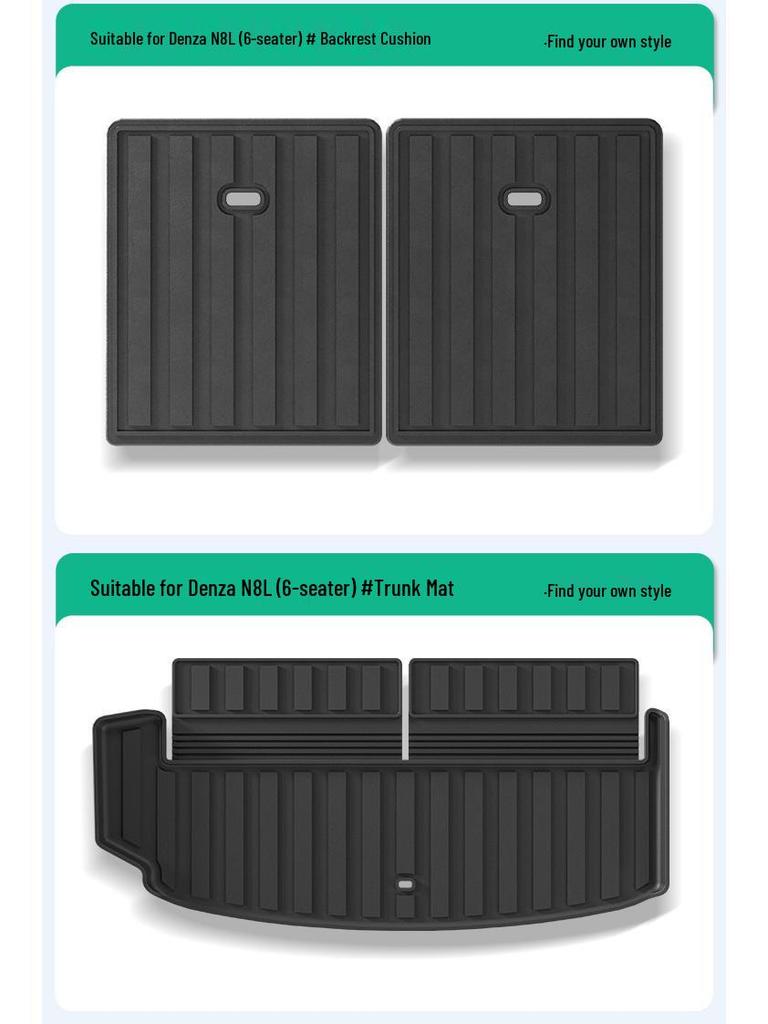 Custom TPE Floor Mats & All-Weather Trunk Mats for Denza N8L Cars
