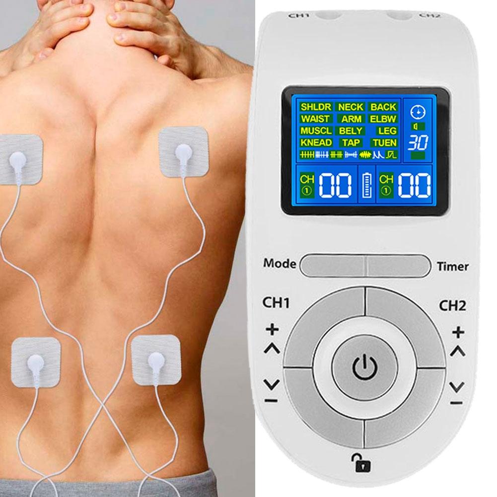 TENS EMS Electric Massager Pulse Muscle Stimulator Electrode Pads Digital Ease Pain Machine