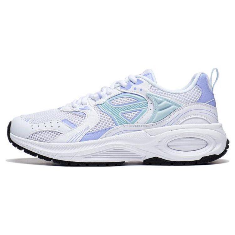 Li Ning 92 CICI Slip Resistant Abrasion Resistant Low top Sports Casual Shoes Women's White Cyan Purple AGCT050-3