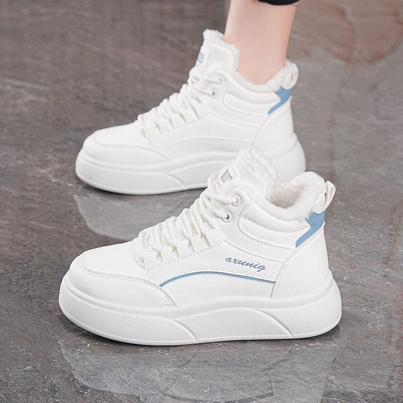 Winter velvet high-top platform sports shoes casual thickened warm cotton shoes board shoes