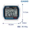 CASIO Wecker, Funkgesteuert, Temperatur und Luftfeuchtigkeit, Datum, Wochentag, Elektronischer Ton, Alarm, Schlummerfunktion, Licht, Silber, DQD-851J-8JF