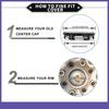 Single Car Wheel Hub Center Caps 62 mm 2.44" OD Center Hub Cover ABS Black