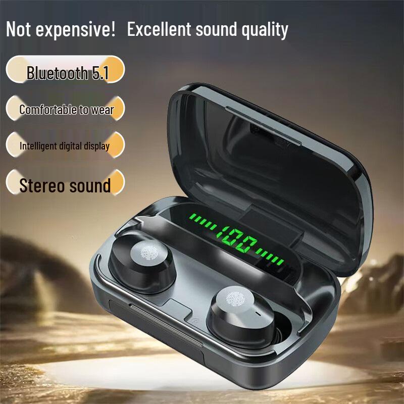 M5 Bluetooth Earbuds: Dual Ear, Noise-Cancelling, Long Battery Life, Smart Display