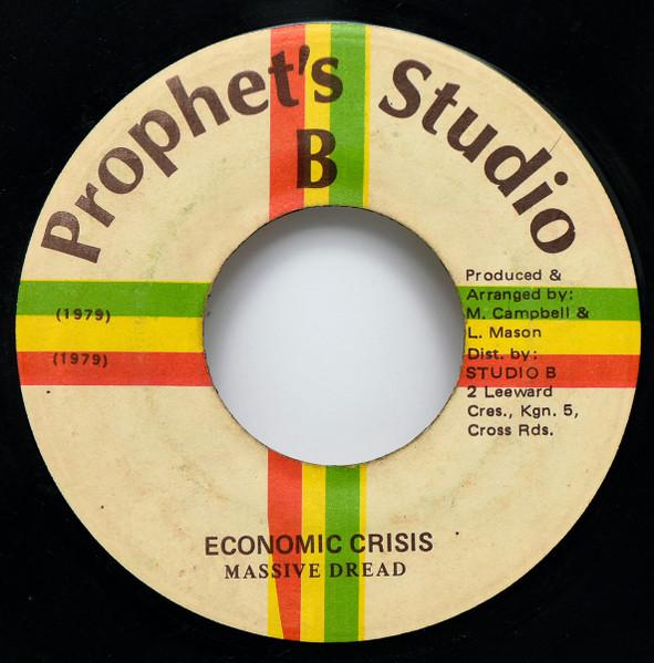 

7inch Record MASSIVE DREAD Economic Crisis NONE Prophets Studi 1979 Jamaica Reggae Ska Dub Used