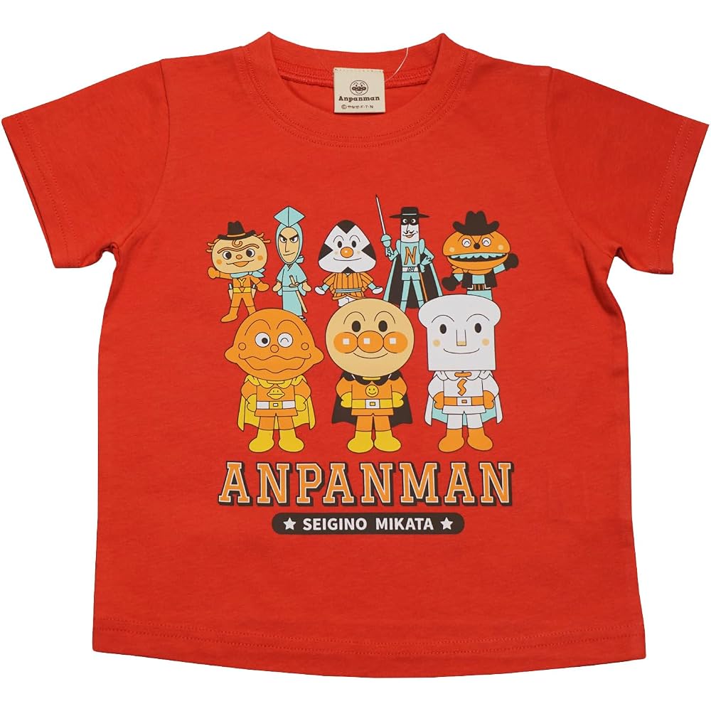 [Bandai] [Body 100% Cotton] 2026 Summer Anpanman Tenjiku Friends Short Sleeve T-shirt Anpanman Re...