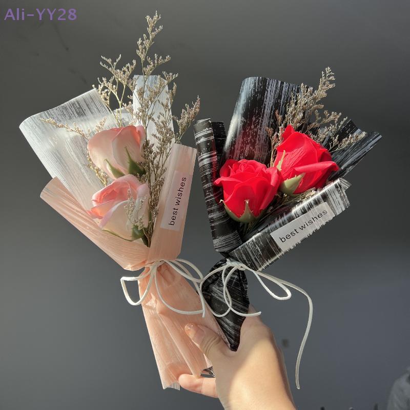 {YY28} 1 Set Konstgjord Tvålros Blombukett Presentpåse Med Ljusslinga Parfymerad Tvålblomma För Alla Hjärtans Dag Mors Dag