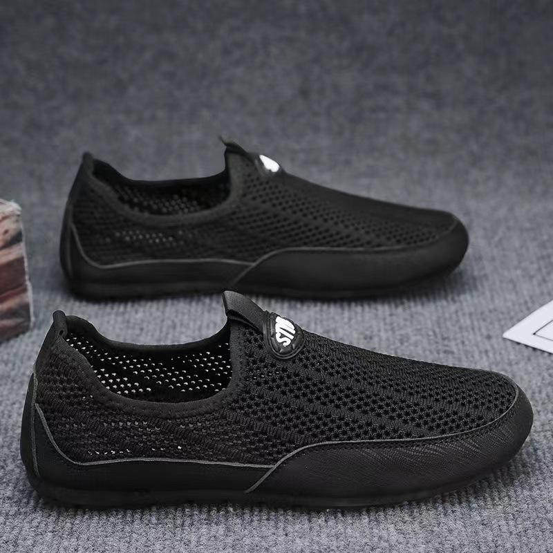 Mesh shoes men's summer fly-woven mesh sports thin-soled casual shoes work soft-soled lightweight breathable labor insurance driving shoes