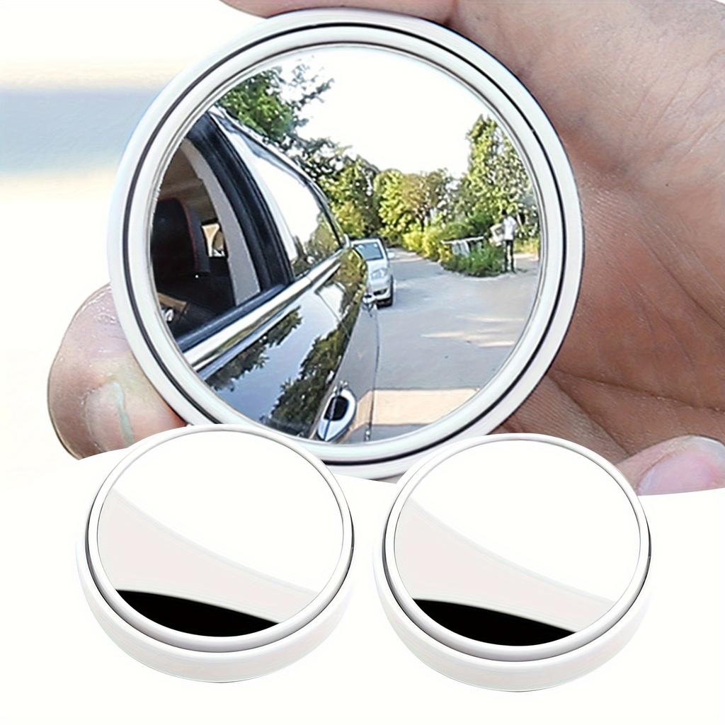 2 PCS Rearview Mirror Small Round Mirror, Car Blind Area Reversing Auxiliary Mirror, Multi-function 360 Blind Spot Mirror