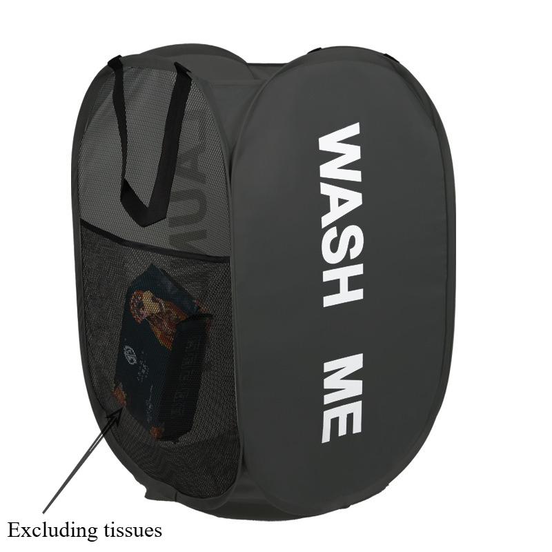 Foldable Laundry Basket with Handle - Foldable Mesh Fabric Laundry Basket,  Space Saving, Suitable for bathrooms,Laundry Baskets