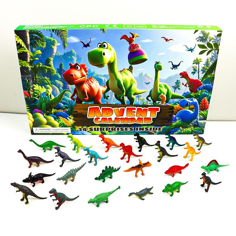 

Christmas 24-grid Holiday Arrival Dinosaur Gifts 24-day Digital Countdown Calendar