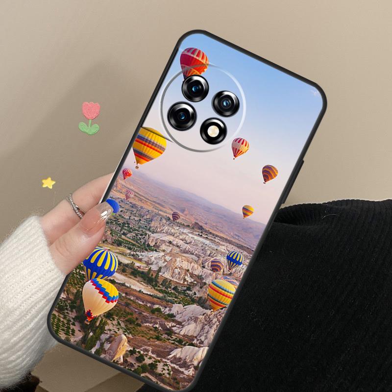 Hot Air Balloon Travel Mountain Cover For OnePlus 12 13 11 12R 13R 9 10 Pro 8T 9RT 10T 10R Nord CE 4 2 3 Lite N20 N30 Case