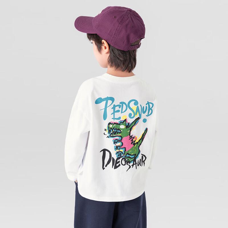 DuoDuoJia Boys Dinosaur Graphic Long-Sleeve Cotton Tee 110