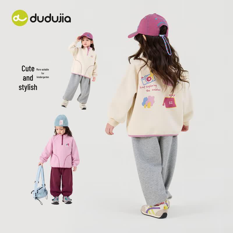 Girls' Cute Autumn Sweatshirt & Pants Set