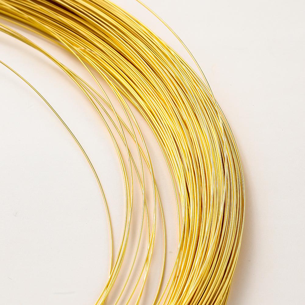 2 Meters/roll 0.4 0.5 0.6 0.7 0.8mm 14K Gold Winding Copper Thread Bracelet Crafts Cord Fitting DIY Jewelry earing Supplies