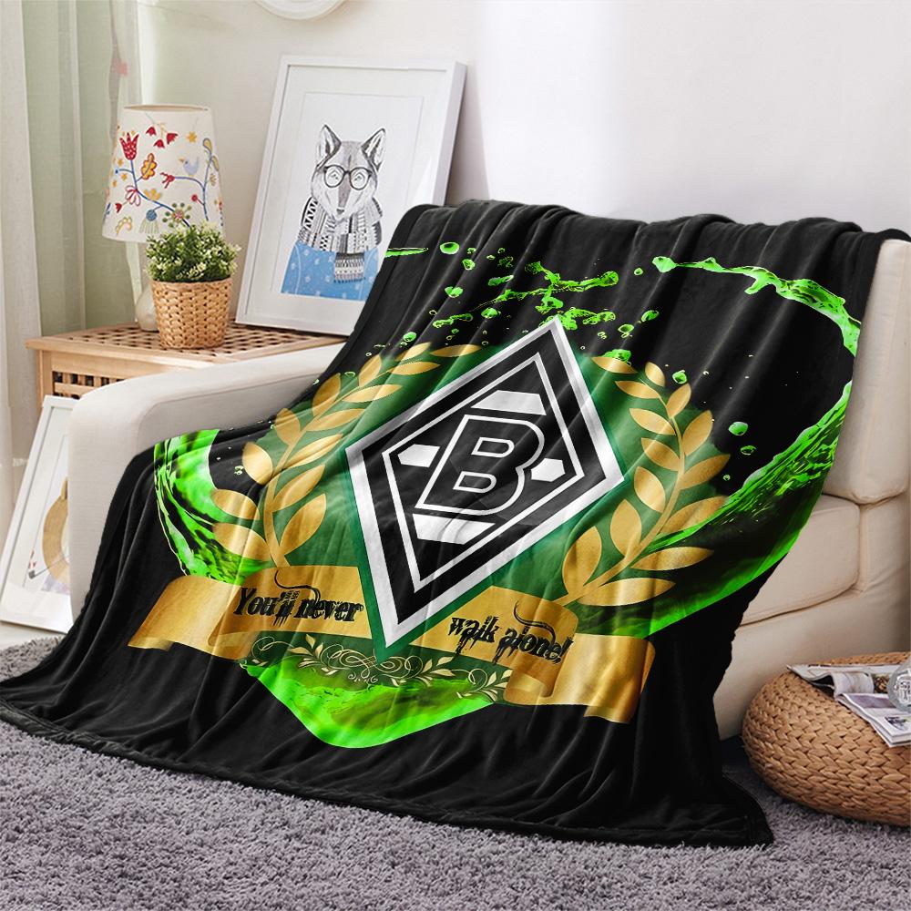 Borussia Print Flannel Blanket, High quality Comfortable for All Seasons, Home Decor, Warmth and Comfort, Perfect for Christmas Gifts