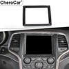 Center Console Navigation GPS Trim Cover For Jeep Grand Cherokee 14+Carbon Fiber