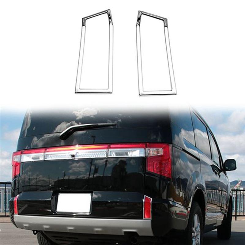 Chrome Rear Fog Lamp Cover Car Tail Light Cover Rear Fog Light Frame Car Styling For Mitsubishi Delica D5