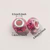 30/50/100pcs Large Hole European Colored Love Resin Beads European Pendant Bracelet Necklace DIY Bracelet Necklace Pen Jewelry Making