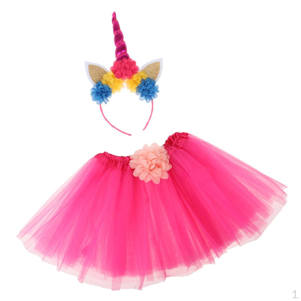 2pcs Newborn Toddler Baby Girls Skirt Headband Costume Photo Prop