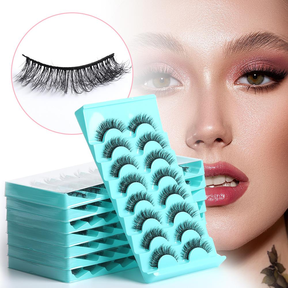 Man-Made Fiber False Eyelashes Multi-Layer Simulation Short Daily Eyelashes