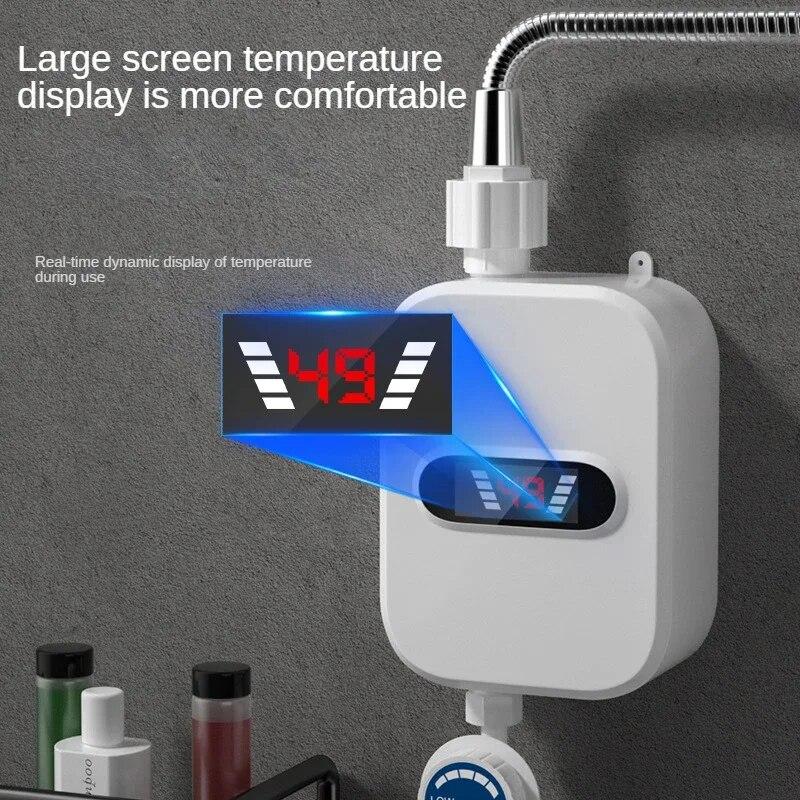 3000W Electric Thankless Mini Instant Hot Water Heater Bathroom Faucet Tap Heating 3 Seconds Instant Heating Machine