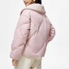 Li Ning Sports Lifestyle Series Solid Color Fur Collar Loose Short Down Jacket Women Outerwear Light-Pink AYMT076-1