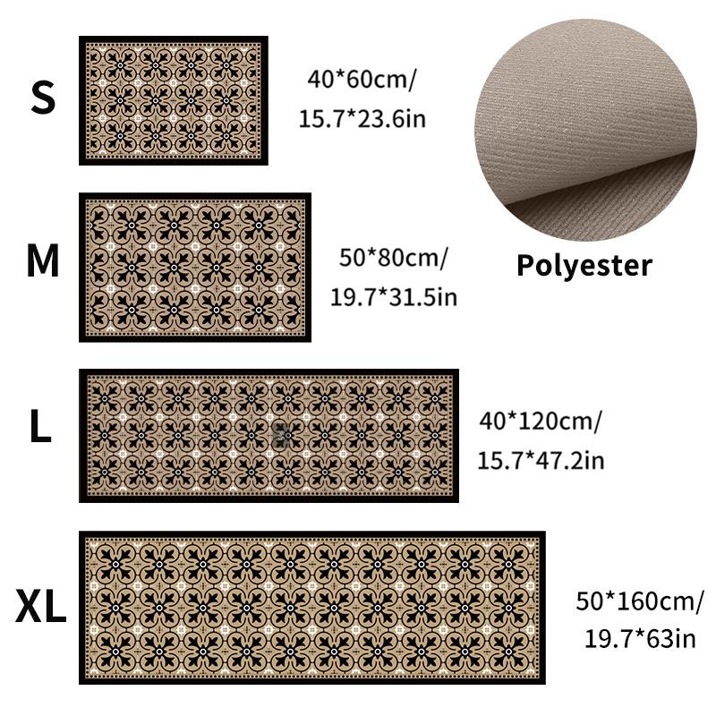 

Ретро-принтованный коврик с длинными полосками, кухонный коврик, нескользящие коврики, впитывающие воду, коврик для ног у входа в ванную, коврик для ванной 40x60cm 1PC