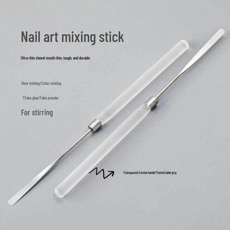 Stainless Steel Nail Acrylic & Polish Mixing Stick for UV Gel & Rhinestone Glue