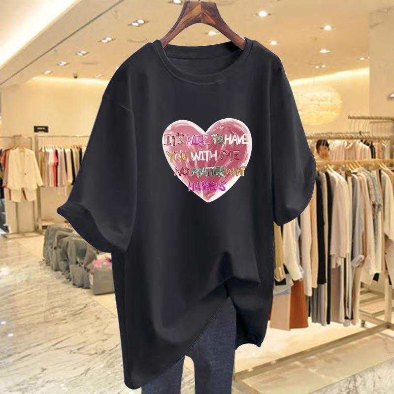 Short-sleeved t-shirt women's 2025 new summer white pure cotton small loose and thin round neck versatile front shoulder top