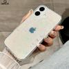 Laser Love Heart Clear Case For iPhone 17 Air 16 Plus 15 14 13 11 12 Pro Max Mini X XS XR 7 8 Gradient Aurora Clear Cover