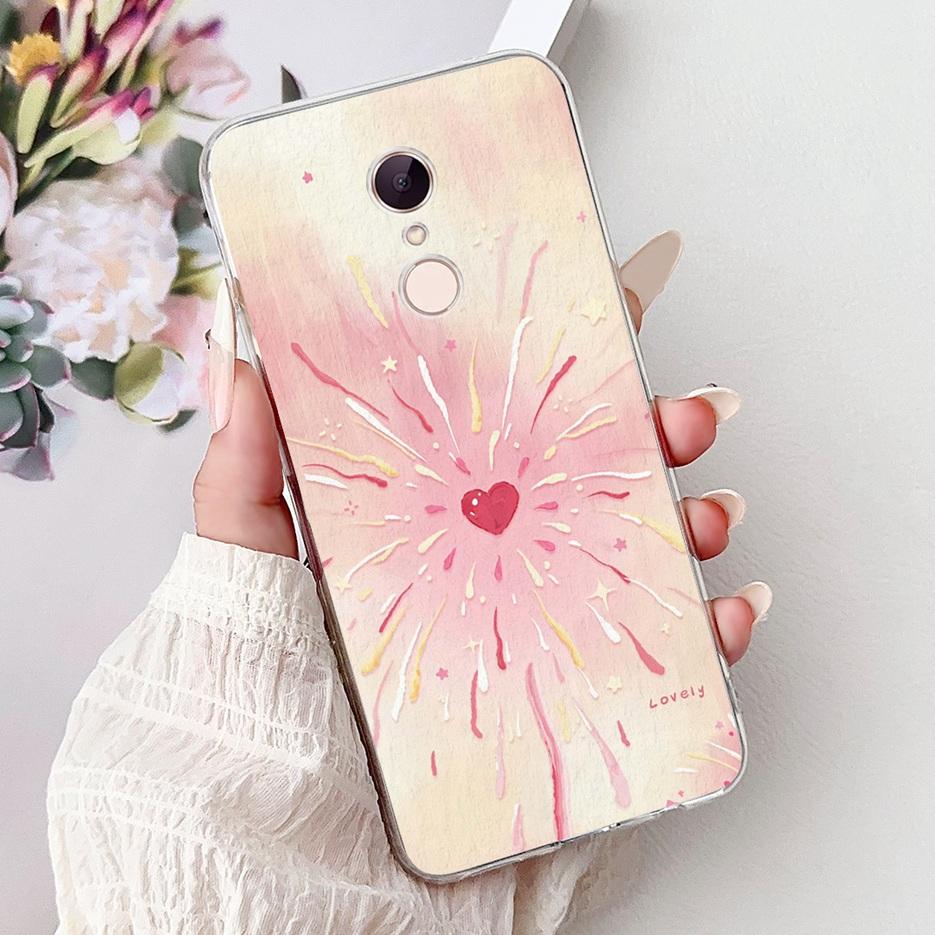 For Xiaomi Redmi 5 Plus Case Cute Cat Lion Painted Cover Soft Silicone Phone Case For Xiaomi Redmi 5 Redmi5 Plus Back Cover Bags