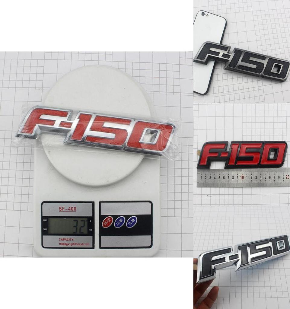 Durable Red Black 3d Raised Plastic Emblem Badge Letter For 09-14 Ford F150 Tailgate