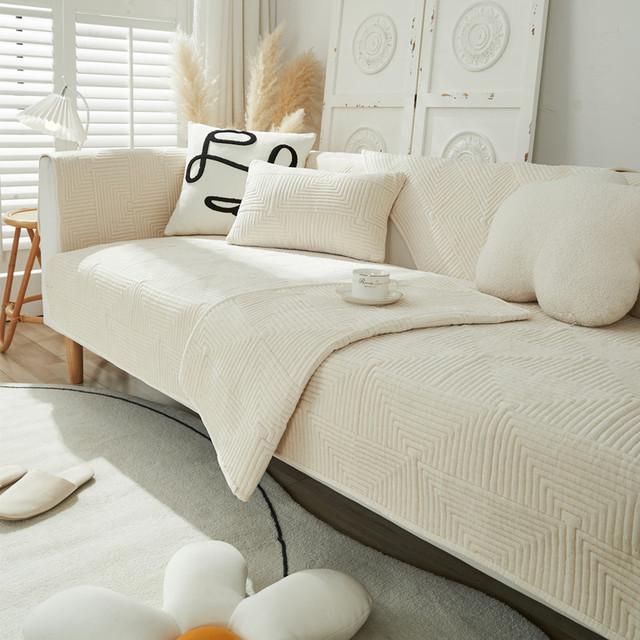 Καλύμματα καναπέ σε χρώμα Soild Towel Thicken Chenille Κάλυμμα καναπέ για το σαλόνι Μαξιλαράκι παραθύρου κόλπων καναπέ σε σχήμα L Διακόσμηση σπιτιού