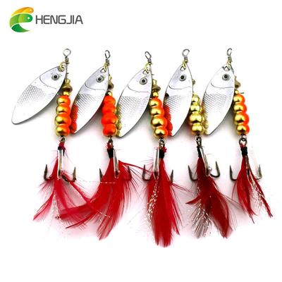 5 stuks HENGJIA Multi-standaard Lepel Aas Spinner Lepels Aas Forel Baars Snoek Vissen Kunstaas