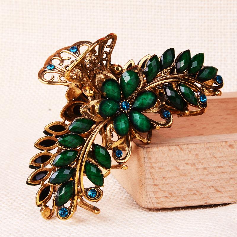 1 pz Accessori per capelli vintage, fermaglio per capelli a coda di cavallo, fermaglio con impugnatura grande