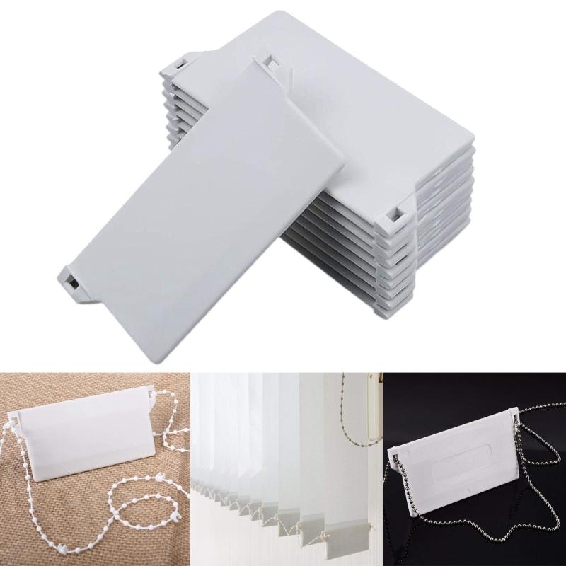 10PCS Vertical Blind Bottom Repair Clips Hangers For 89MM Base Plate Bottom Parts Curtain Accessories Easy Installs