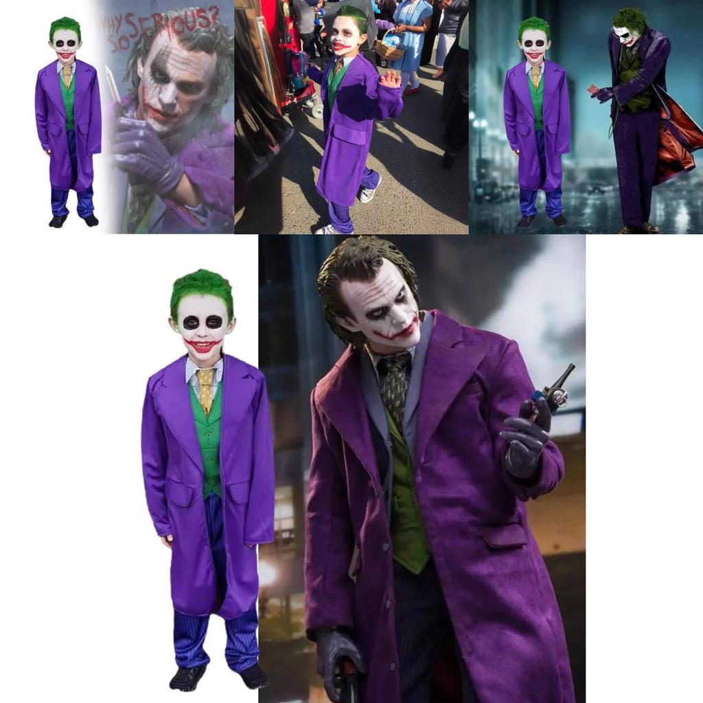 Stunning Joker For Kids Featuring Vibrant Purple Color And Premium Polyester Fabric Perfect For Halloween Parties And Events