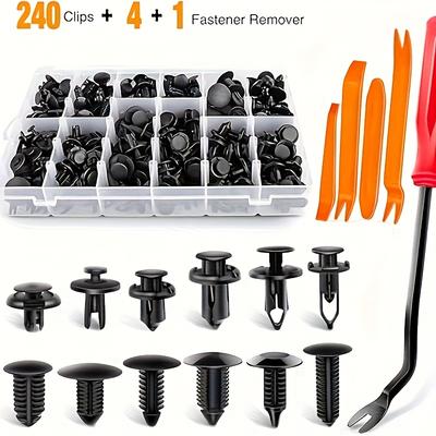 240PCS Bumper Clips Set – Plastic Auto Body Fasteners & Push Rivets for Toyota, Ford, Honda & More