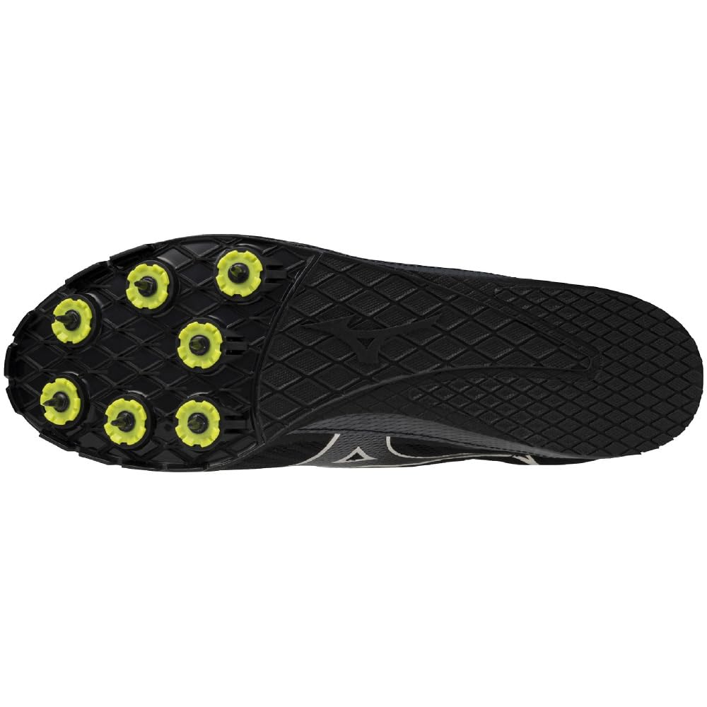 Mizuno Track and Field Shoes 3 Club Lightweight Short Distance Track and Field Spikes for Tracks Under 800m Black X Silver Cm 3E X-First 26.5