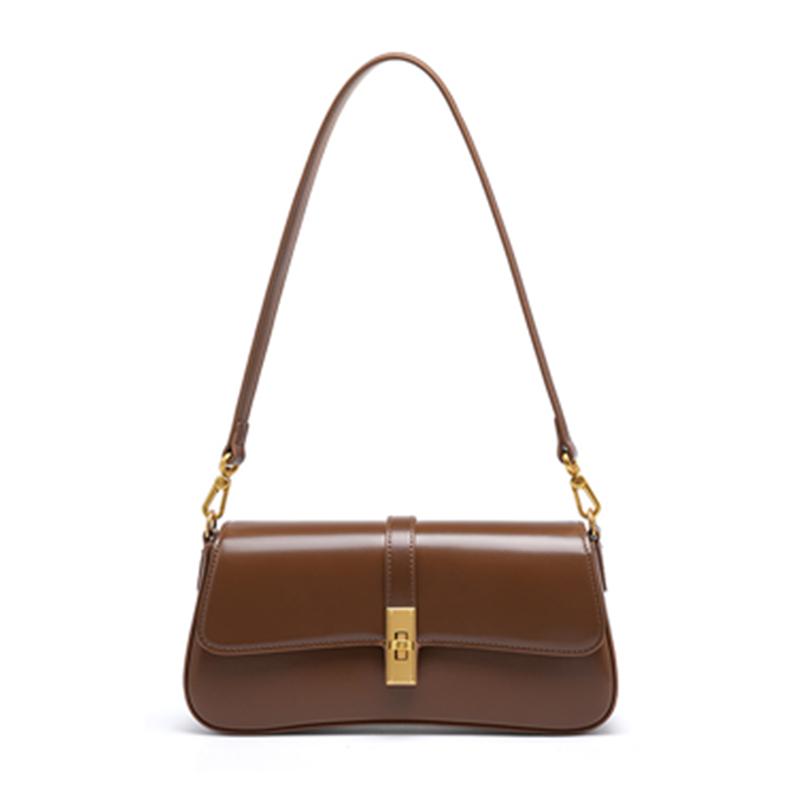 BURMINSA Luxury Genuine Leather Underarm Shoulder Bag Women Elegant Square Small Crossbody Handbag Party Wedding Purse