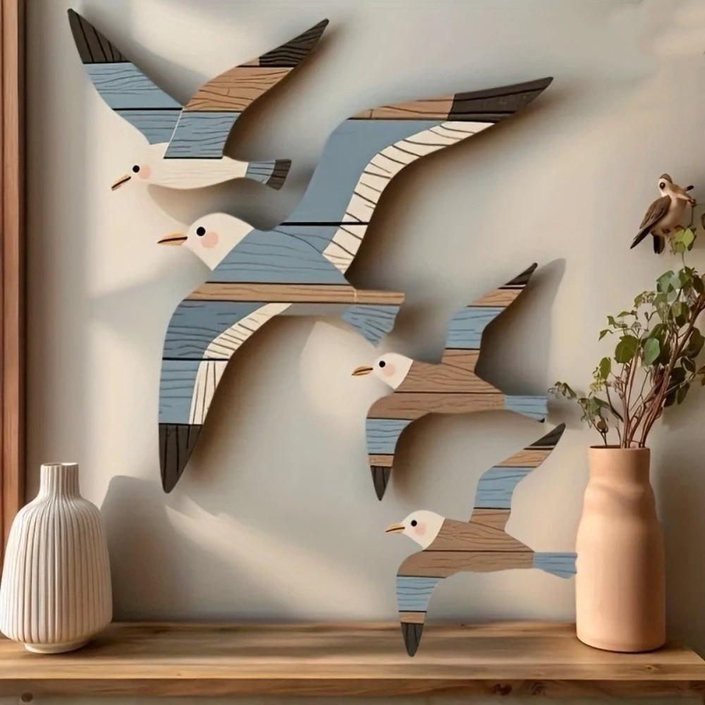 Vintage Style Seagull Wall Decorations Flying Gull Shape Seagull Pendant  Home Decoration