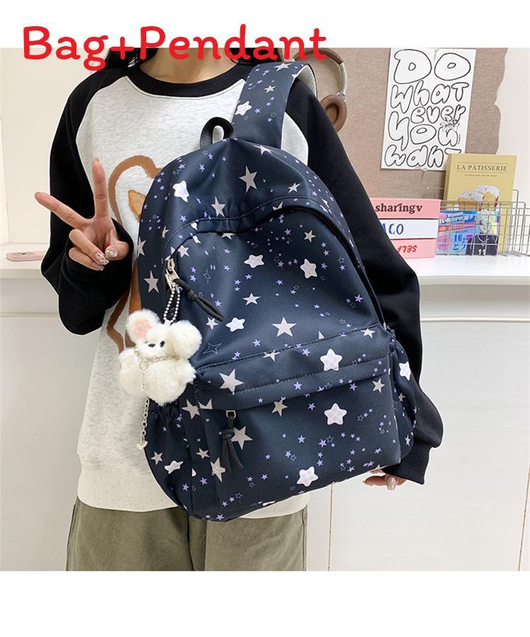 Forest Style Starry Backpack For School Students With Breathable Oxford Fabric