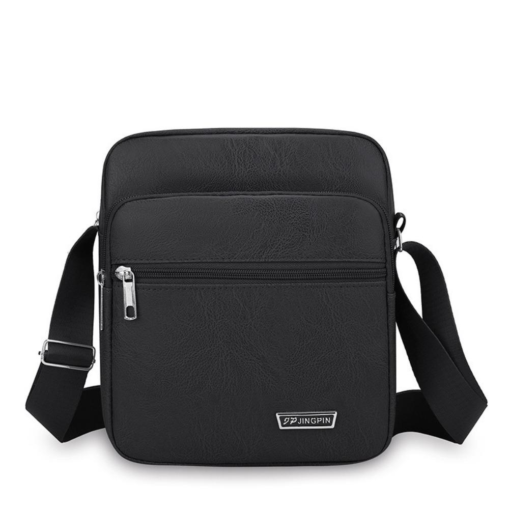 Fashion PU Leather Men s Shoulder Bag Waterproof Large Capacity Crossbody Bag Black Brown Single Backpack Men Women чёрный