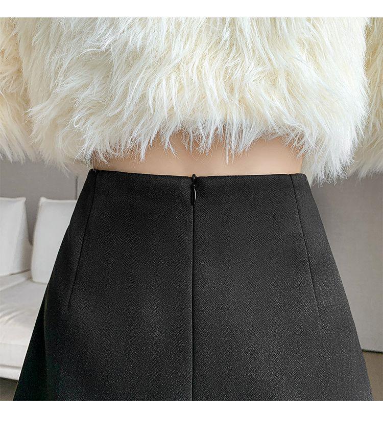 Women's 2026 Autumn/Winter High-Waist Wool Suit Skirt Pants - Double-Breasted, Wide-Leg Slimming Shorts