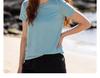 Women's Gray Shell Merino Wool Quick-Dry Hiking T-Shirt - Summer Outdoor Short Sleeve