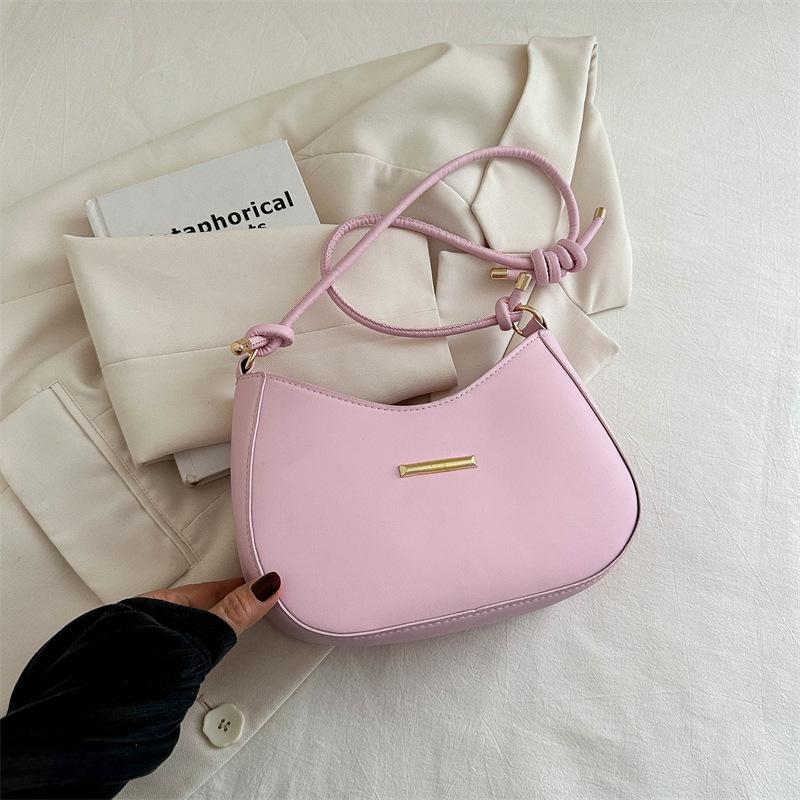 

2025 новая женская простая сумка через плечо с узлом, корейская версия, сумка-мессенджер для поездок на работу, темпераментная маленькая квадратная сумка для женщин розовый