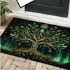 Tree of Life Rug for Spiritual Home Decor Mystical Green Forest CarpetCreate a Zen Atmosphere in Your Living RoomMeditation Gift